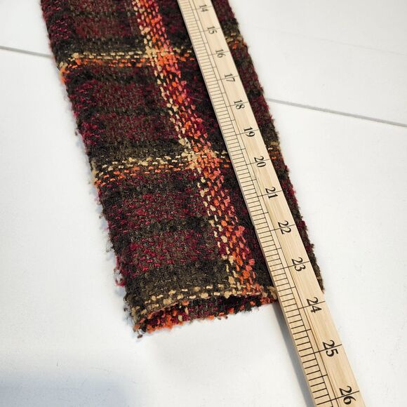 Chadwicks Women's Tweed Blazer Chic Academia Burgundy Plaid Jacket size 10 - Picture 9 of 11